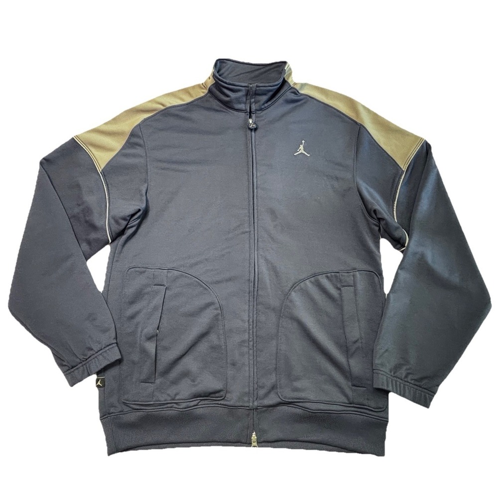 Nike Air Jordan Track Jacket Mens‎ M Blue Full Zip Jumpman Logo 286888-410